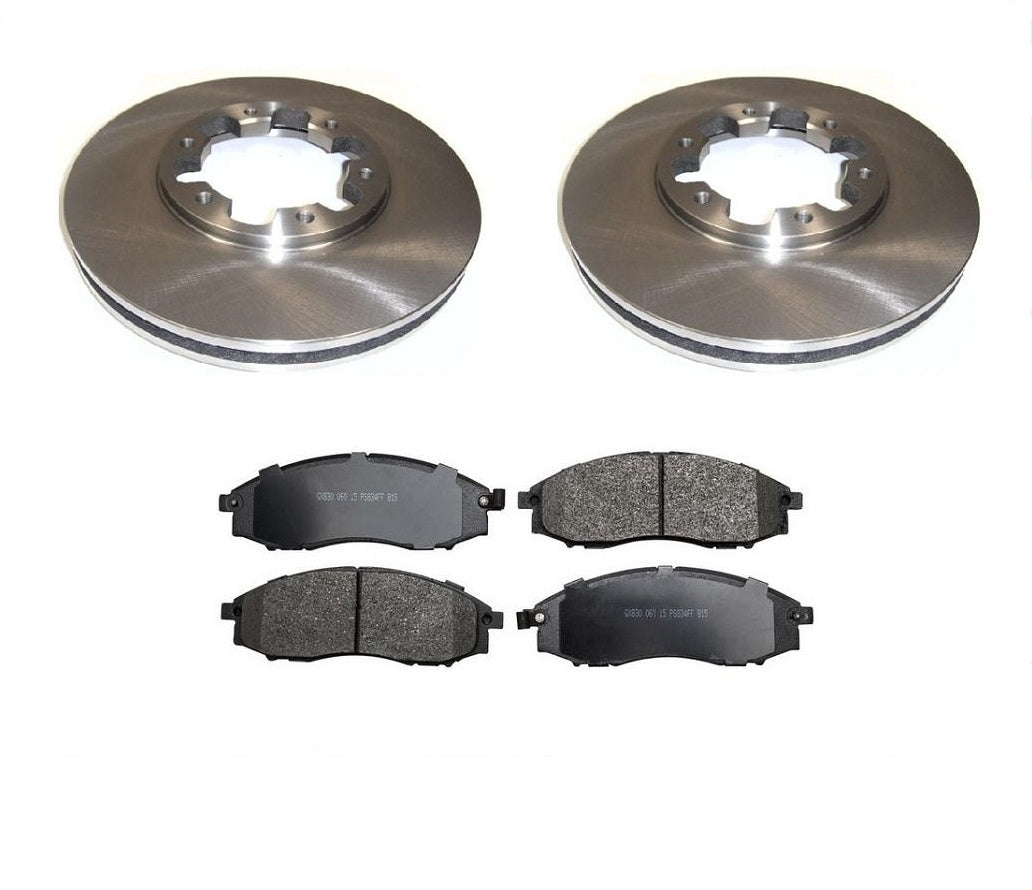 Fits For Nissan 2000-2004 Xterra Front Brake Rotors & Ceramic Brake Pads