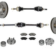 Front Axles Hub Bearings Brake Rotors & Brake Pads for Toyota Camry 2.2L 92-99