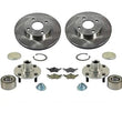 Fits 2000-04 Ford Focus Front Brake Rotors Ceramic Pads Wheel Bearing Assemblys