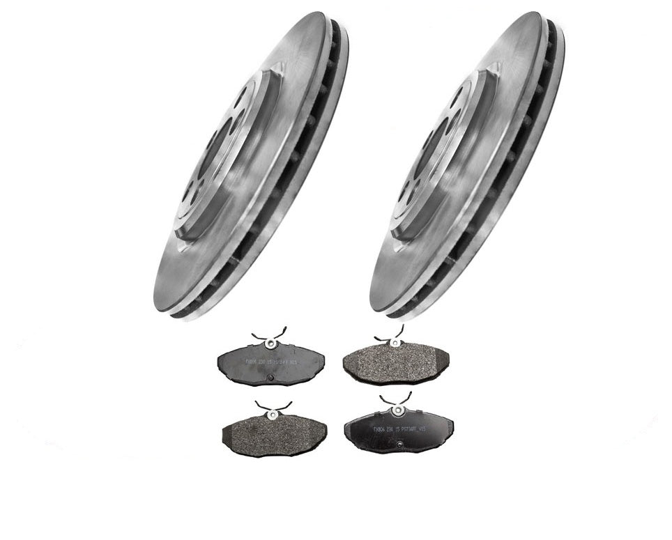 Rear Brake Rotors & Ceramic Brake Pads for Jaguar Type S 3.0L Thunderbird 00-06