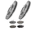 Rear Brake Rotors & Ceramic Brake Pads for Jaguar Type S 3.0L Thunderbird 00-06