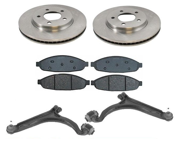 04-08 Pacifica (2) 53019 Front Brake Rotor Front Brake Pads Lower Control Arms