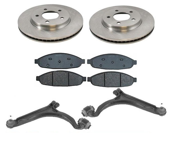 04-08 Pacifica (2) 53019 Front Brake Rotor Front Brake Pads Lower Control Arms