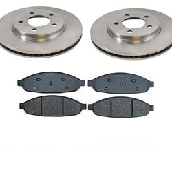 04-08 Pacifica (2) 53019 Front Disc Brake Rotor & Ceramic Front Brake Pads
