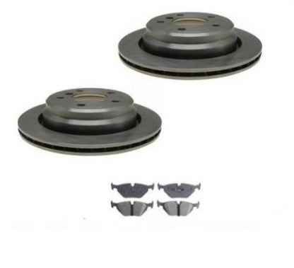 Fits BMW 525i 528i 530i 540i Rear Brake  Rotors Brake  Pads Kit Rotors