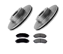 (2) 54097 Frt Disc Rotors With Ceramic Front Pads Fits For 01-05 Sport Trac 4x4