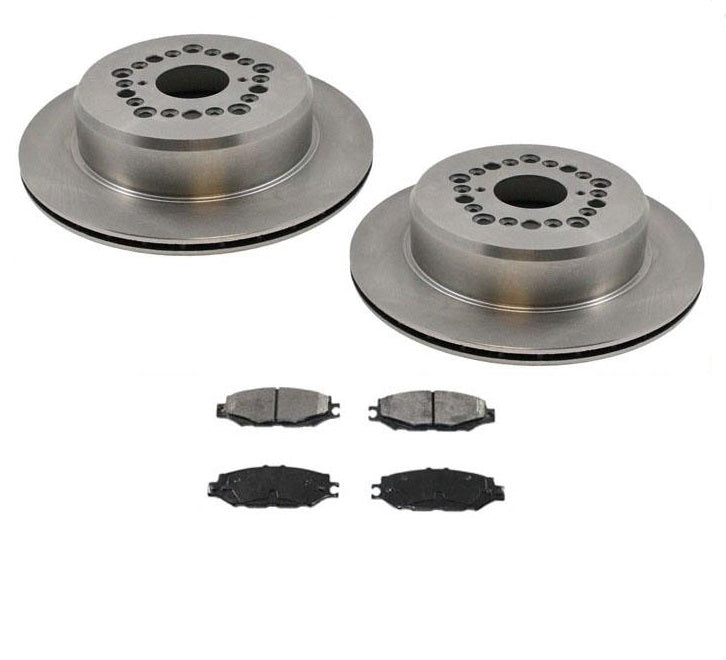 1993-2000 Lexus LS400 (2) Rear Brake Rotor & Ceramic Pads Kit 3Pc Kit