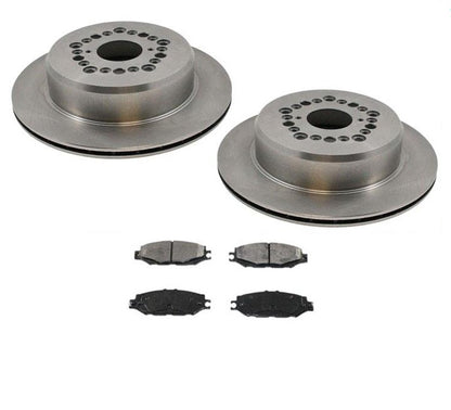 1993-2000 Lexus LS400 (2) Rear Brake Rotor & Ceramic Pads Kit 3Pc Kit