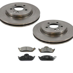 For 98-03 ML320 98 99 ML430 03-05 ML350 Mercedes Front Disc Brake Rotors & Pads