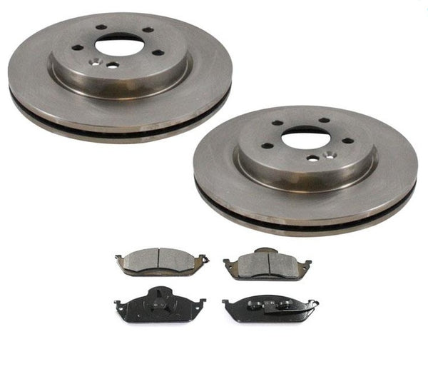 For 98-03 ML320 98 99 ML430 03-05 ML350 Mercedes Front Disc Brake Rotors & Pads