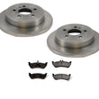 For 98-02 ML320 ML350 ML430 Mercedes (2) Rear Brake Rotors & Pads 3Pc 100% New