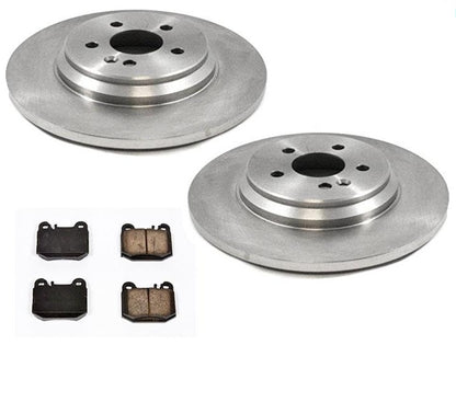 00-01 ML430 ML55 02-05 ML500 Mercedes (2) REAR Brake Rotors & Brake Pads
