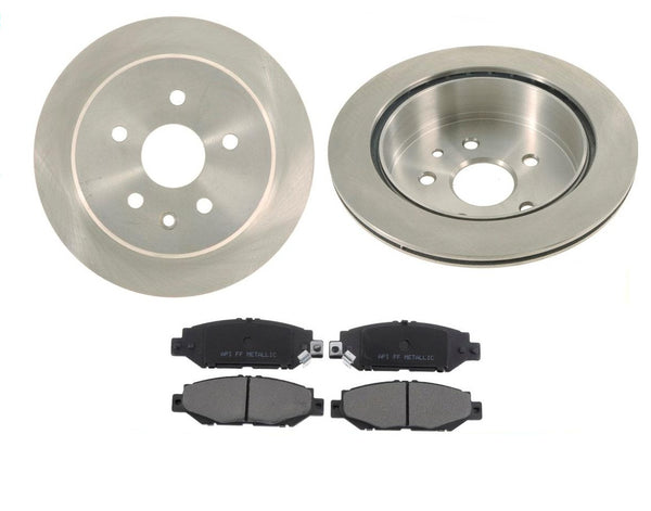 Fits 1995-1998 Lexus SC300 Rear Disc Brake Rotors & Semi-Metallic Brake Pads