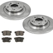 (2) Rear Disc Brake Rotors & Ceramic Pads For Honda S2000 2000 2002 2005 2009
