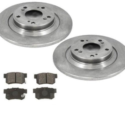 (2) Rear Disc Brake Rotors & Ceramic Pads For Honda S2000 2000 2002 2005 2009