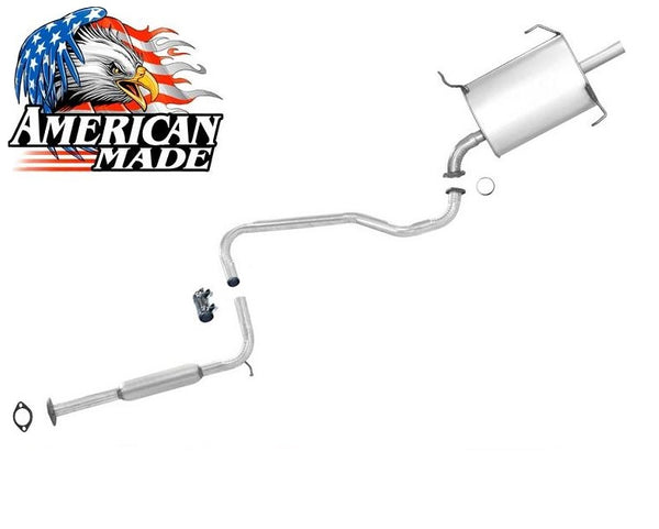 100% New Resonator Pipe and Rear Muffler Made USA for Nissan Altima 2.4L 95-96