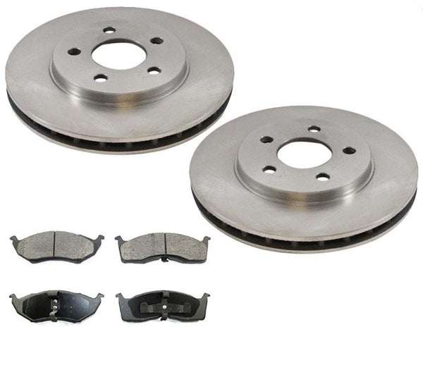 Fits for 96-00 Caravan 2.4 3.0 14 Inch Rims W/ 10" Frt Disc Brake Rotor Pads 3pc