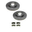 (2) Front Disc Brake Rotor & Ceramic Brake Disc Pads for 03-05 Mazda 6
