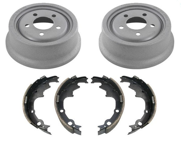Rear Brake Drums & Brake Shoes 1991-1998 for Jeep Wrangler 3pc Kit