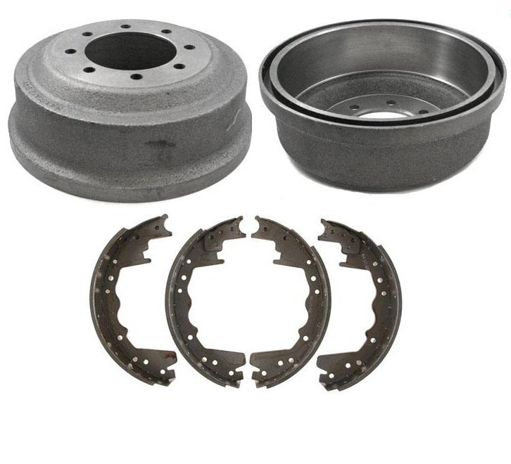 Rear Drums 12 x 3 Inch & Brake Shoes for Ford E250 1995-2002