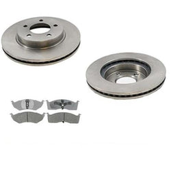 (2) 5387 Rotor de freno de disco delantero de 11 1/8 pulgadas y pastillas de cerámica deben medir los rotores 