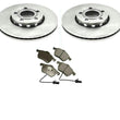 02-05 Audi A4 1.8 Base Front Wheel Drive Front 288mm Brake Rotors & Ceramic Pads