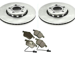 02-05 Audi A4 1.8 Base Front Wheel Drive Front 288mm Brake Rotors & Ceramic Pads