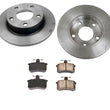 For Audi 1997-08/1999 Audi A8 A8Q (2) Rear Brake Rotors & Pads
