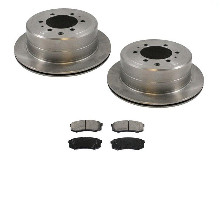 Rear Brake Rotors & Ceramic Pads for Toyota Landcruiser & Lexus LX450 1993-1997