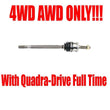 99-04 Cherokee Grand D/S CV Drive Axle Shaf Quadra Trac FT Vari-Lok Quadra Trac