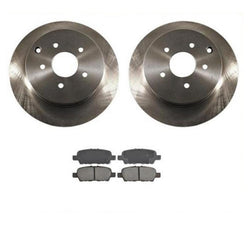 (2) REAR Disc Brake Rotor & Ceramic Brake Pads for a FX35 FX45 Murano Quest Van