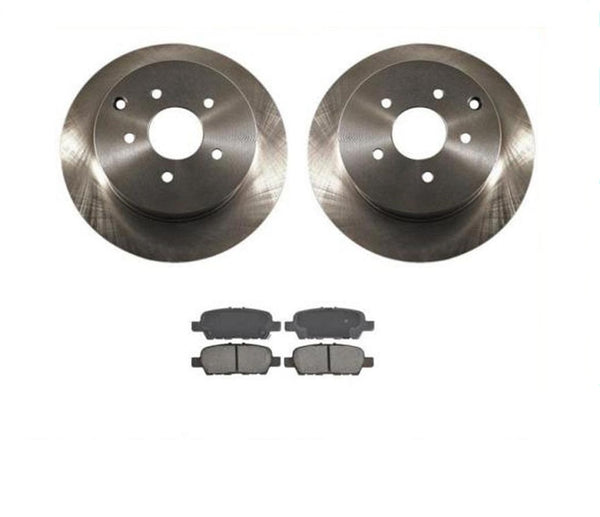 (2) REAR Disc Brake Rotor & Ceramic Brake Pads for a FX35 FX45 Murano Quest Van