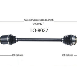 Fits Toyota Tercel 1983-1988 SurTrack TO-8037 CV Axle Shaft Drivers Side