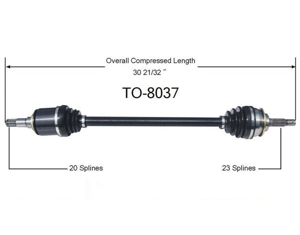 Fits Toyota Tercel 1983-1988 SurTrack TO-8037 CV Axle Shaft Drivers Side