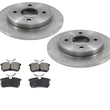 Juego de rotores de disco de freno trasero y pastillas de cerámica para Ford Focus 2001-2007