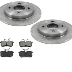 Juego de rotores de disco de freno trasero y pastillas de cerámica para Ford Focus 2001-2007