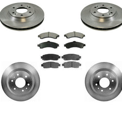 Rotores delanteros y traseros y almohadillas de cerámica con base de 113 pulgadas W/B para GMC Envoy 2002-2005