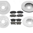 Compatible con rotores de freno delanteros y traseros Honda Accord 4Cly 03-2007 y pastillas de freno de cerámica.