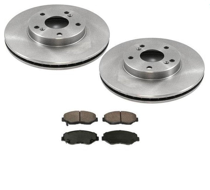 Rotores de freno delantero y pastillas de freno de cerámica para Honda CRV CR-V 2002-2004