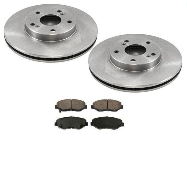 Front Brake Rotors & Ceramic Brake Pads for Honda CRV CR-V 2002-2004
