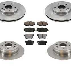 Front & Rear Disc Brake Rotors & Ceramic Pads Fits Honda CRV 2002-2004
