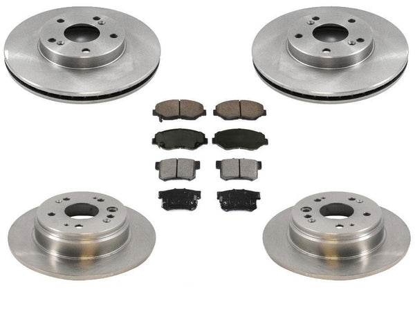 Front & Rear Disc Brake Rotors & Ceramic Pads Fits Honda CRV 2002-2004