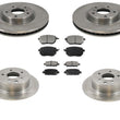 Front and Rear Disc Brake Rotors with Brake Pads for Nissan Maxima 05-08