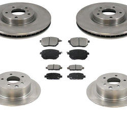 Front and Rear Disc Brake Rotors with Brake Pads for Nissan Maxima 05-08