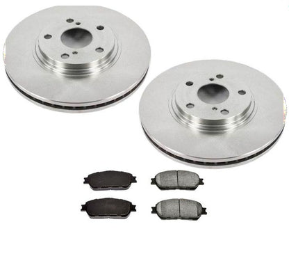 Fits For 2004-2008 Toyota Solara Front Disc Rotor Rotors & Ceramic Brake Pads