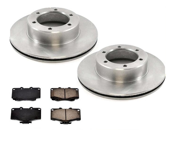 New Front Brake Rotors & Ceramic Pads for 4 Wheel Drive 4x4 Toyota Pickup 89-95
