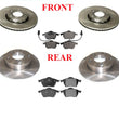 Front Rear Brake Rotors and brake pads for 96-99 Audi A4 Quattro AWD