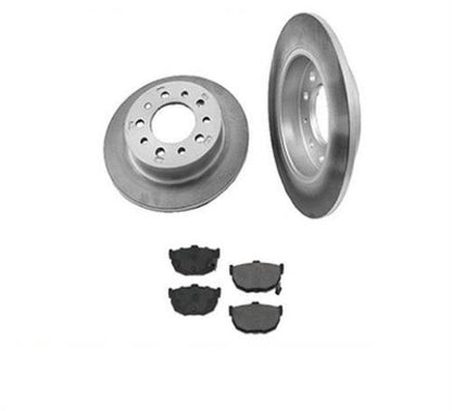 Rotores de freno trasero y pastillas de freno de cerámica para Hyundai Tiburon 2002-2008