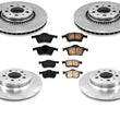 for Volvo S80 99-05 With 305MM Frt Rotors & Ceramic Pads 305MM Rotors Only 6pc