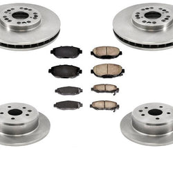 Nuevos rotores de disco de freno delantero y trasero y pastillas metálicas para Lexus SC400 1994-2000